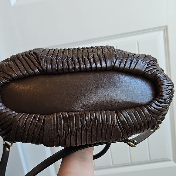 Coach 2011 Madison Gathered Leather Sophia Satchel Chocolate Brown - Picture 7 of 13